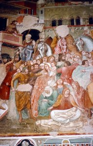 Massaker av de oskyldiga, fresk i kyrkan i Santi Agostino, Siena, 1482.