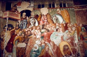Massaker av de oskyldiga, fresk i kyrkan Santi Agostino, Siena, 1482
