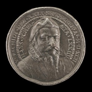 Hans Schel, 1518-1592, patricier av Nürnberg [framsidan], 1592. av Matthäus Carl