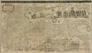 1630 års karta över Italien av Matthaeus Greuter, publicerad 1657 av Stefano Scolari av Matthaus Greuter
