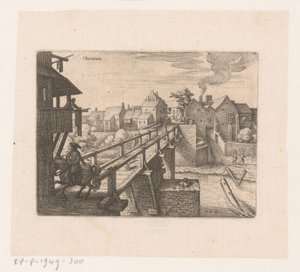 Utsikt över Charenton-le-Pont Charanton (titel på objekt) Sju franska landskap och stadsbilder (serietitel) av Matthäus Merian (I)