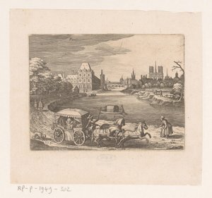 Ansikte i Paris Paris (titel på objekt) Sju franska landskap och stadsbilder (serietitel) av Matthäus Merian (I)