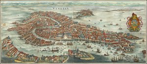 Venedig i fågelperspektiv 1636 av Matthäus Merian av Matthaus Merian