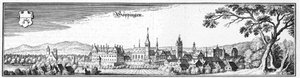 Göppingen - utdrag ur Topographia Sueviae (Swabia) av Matthaus Merian
