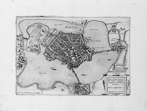 Mantua, 1629 av Matthaus Greuter