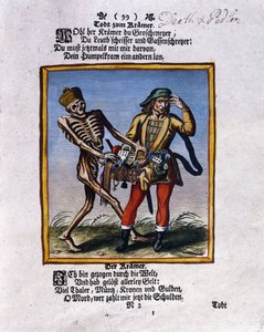 Döden och handlaren, c.1710 av Matthaus Merian