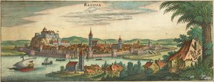 Dubrovnik - Ragusa, Negroponte (beskuren) av Matthaus Merian
