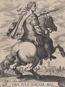 Plåt 1: Kejsar Julius Caesar till häst, från 