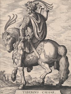 Plåt 3: Kejsar Tiberius till häst, från 