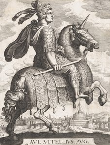 Plåt 9: Kejsar Vitellius till häst, från 