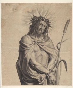 Ecce Homo Serie av Ecce Homo, Kristus korsfäst, Jungfru Maria och Johannes evangelisten (serietitel) av Mattheus Borrekens