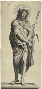 Ecce Homo Serie av Ecce Homo, Kristus korsfäst, Jungfru Maria och Johannes evangelisten (serietitel) av Mattheus Borrekens