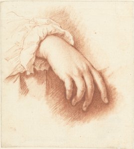 Studie av en högerhand av Mattheus Verheyden
