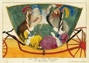 Den vis-a-vis delade, eller damernas coop, 1776.