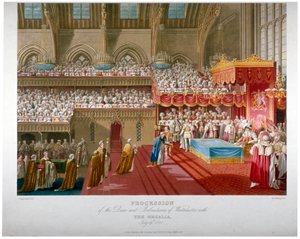 Kröning av kung George IV, Westminster Hall, London, 1821 1824.