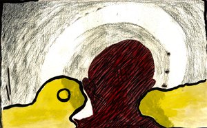 Whisper, 2021 (akvarell, pastell) av Matthew Hilton