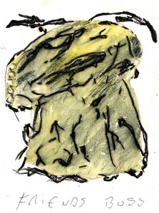 vännens chef, 2021 (akvarell, pastell)