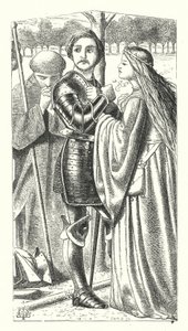 The Young Queen-Wife (gravyr) av Matthew James (attr. to) Lawless