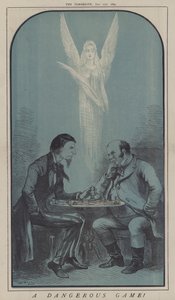 Ett farligt spel! (färg litho) av Matthew