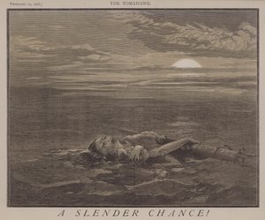 En knapp chans! (färg litho)