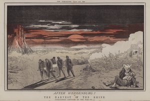 Efter Weissenburg! eller, Rhens skörd (färg litho) av Matthew