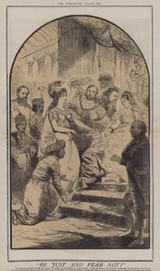 Var rättvis och frukta inte! (färg litho) av Matthew