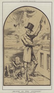 Death As the Avenger! (färg litho) av Matthew