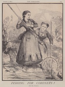 Fiske efter kransar! (färg litho) av Matthew