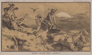 Hemma från Derbyt! (färg litho) av Matthew
