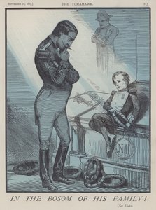 I hans familjs sköte! (färg litho) av Matthew