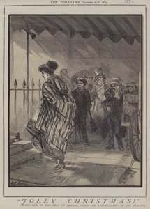 Mysig jul! (färg litho) av Matthew