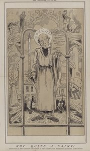 Inte riktigt helgon! (färg litho) av Matthew