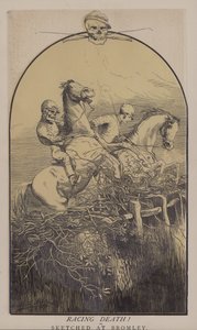Racing Death! (färg litho) av Matthew