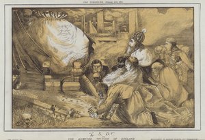 £. S. D. eller, The Accepted Religion of England (färg litho) av Matthew