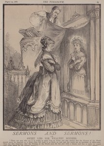 Predikningar och predikningar! eller, Sweet Lies for Wealthy Sinners (färg litho) av Matthew