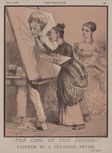 Periodens tjej! eller, målad av en Prurient Prude (färg litho) av Matthew
