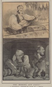 Den moderna killen Faux! eller, ett djävulskt försök att spränga en biskop (färg litho) av Matthew
