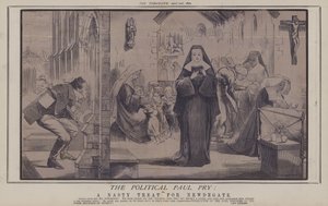 The Political Paul Pry: eller, A Nasty Treat for Newdegate (färg litho) av Matthew