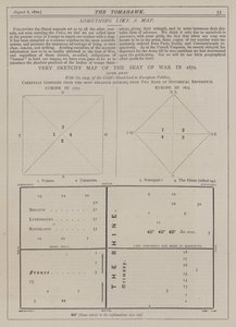 Mycket skissartad karta över kriget 1870 (litho i färg) av Matthew