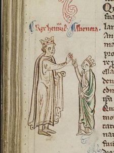 Äktenskap mellan Henrik III och Eleanor av Provence Från Historia Anglorum, Chronica majora