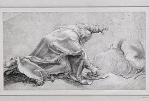 S:t Petrus, aposteln med förvandlingen, vy från sidan ... av Matthias (after) Gruenewald