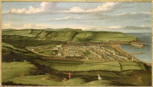 Whitehaven, Cumbria, visar Flatt Hall, ca 1730-35 (olja på duk) av Matthias Read