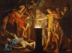 Mucius Scaevola i närvaro av Lars Porsenna