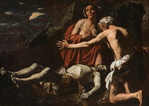 Adam och Eva sörjer Abels död, 1632-1635.