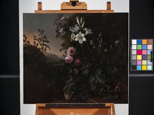 Stilleben (olja på duk) av Matthias Withoos