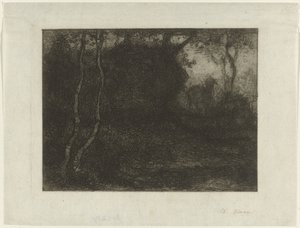 Skog med unge av Matthijs Maris