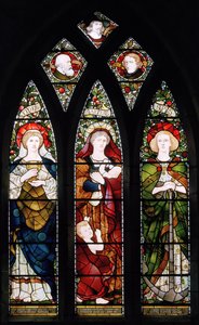 Målarfönstret; Faith, Hope & Charity, St Machars Cathedral, 1873 av Matthijs Maris