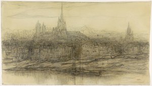 Utsikt över Rouen av Matthijs Maris