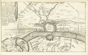 Beleg van Bonn, 1703 Plan över staden Bonne och Fort Bourgogne (...) (titel på objektet)