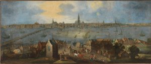 Utsikt över Antwerpen Roadstead, mellan 1682 och 1702. av Matthijs Schoevaerdts
